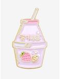 Strawberry Milk Enamel Pin, , hi-res