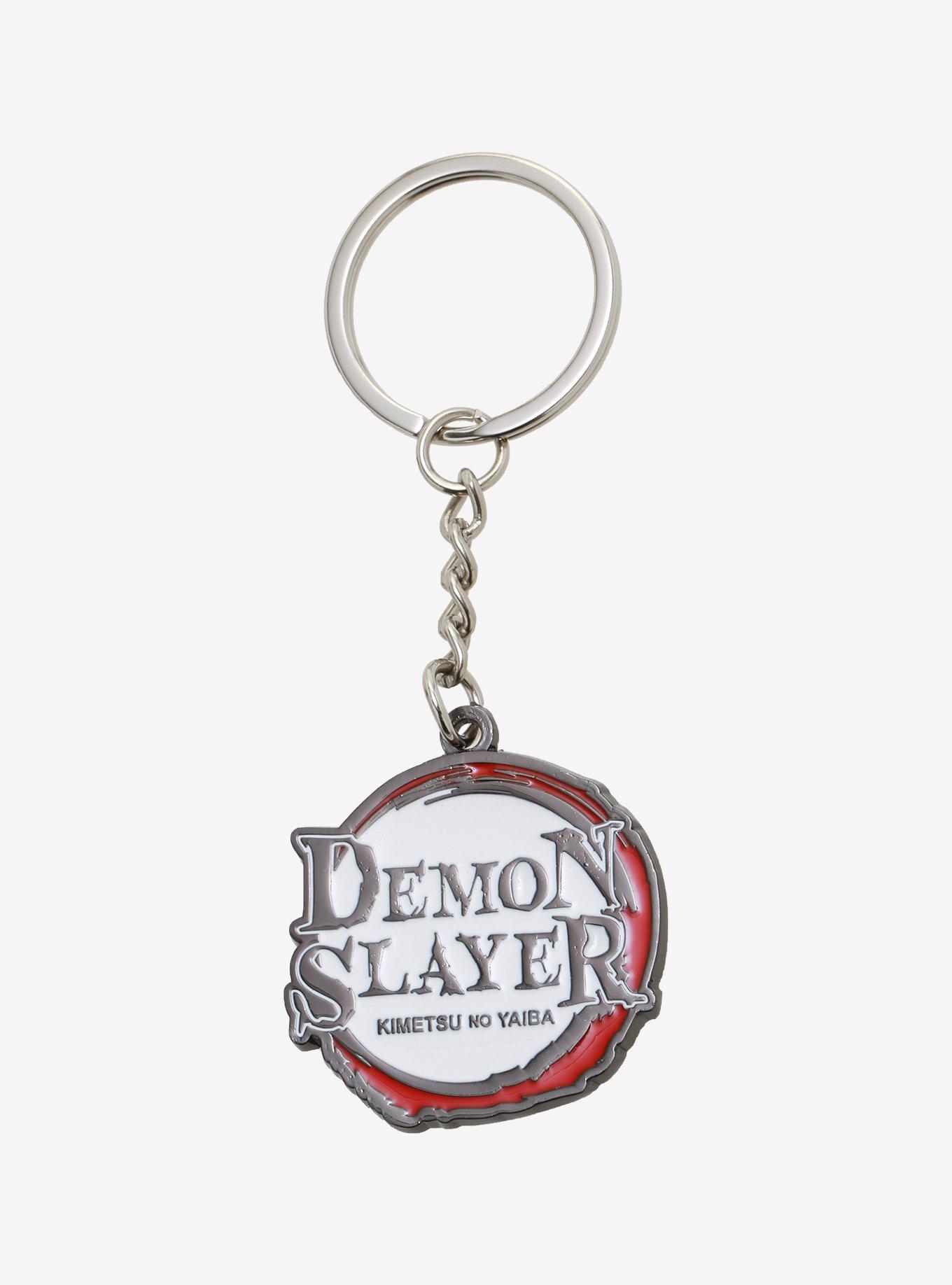 Demon Slayer: Kimetsu No Yaiba Logo Enamel Keychain, , hi-res