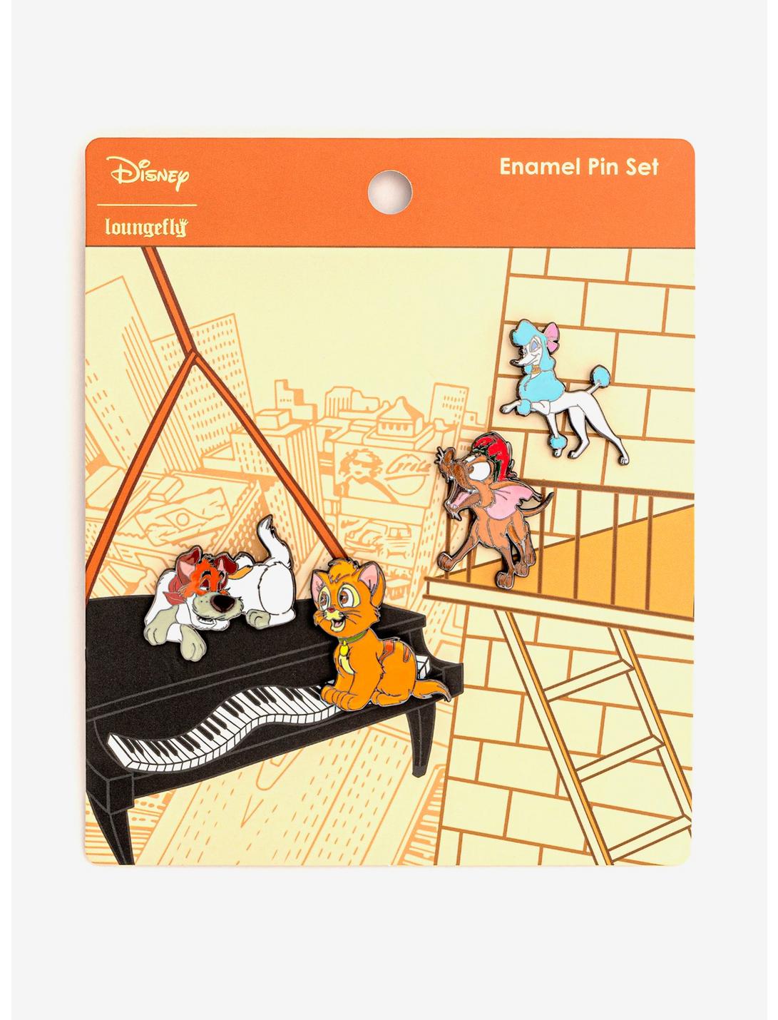 Loungefly Disney Oliver & Company Enamel Pin Set, , hi-res