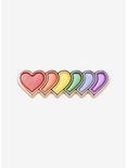 Rainbow Hearts Enamel Pin - BoxLunch Exclusive, , hi-res