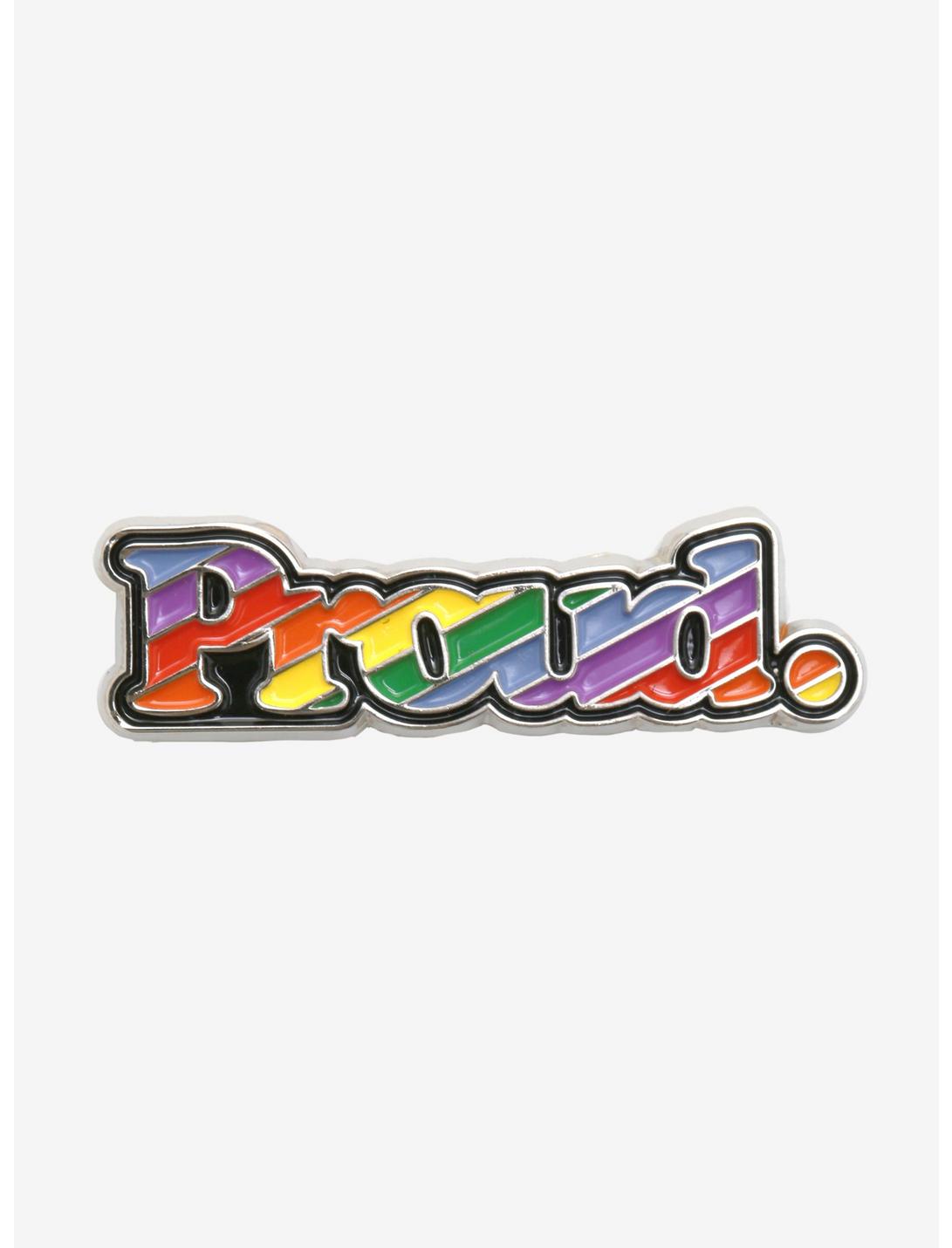 Proud Rainbow Enamel Pin - BoxLunch Exclusive, , hi-res