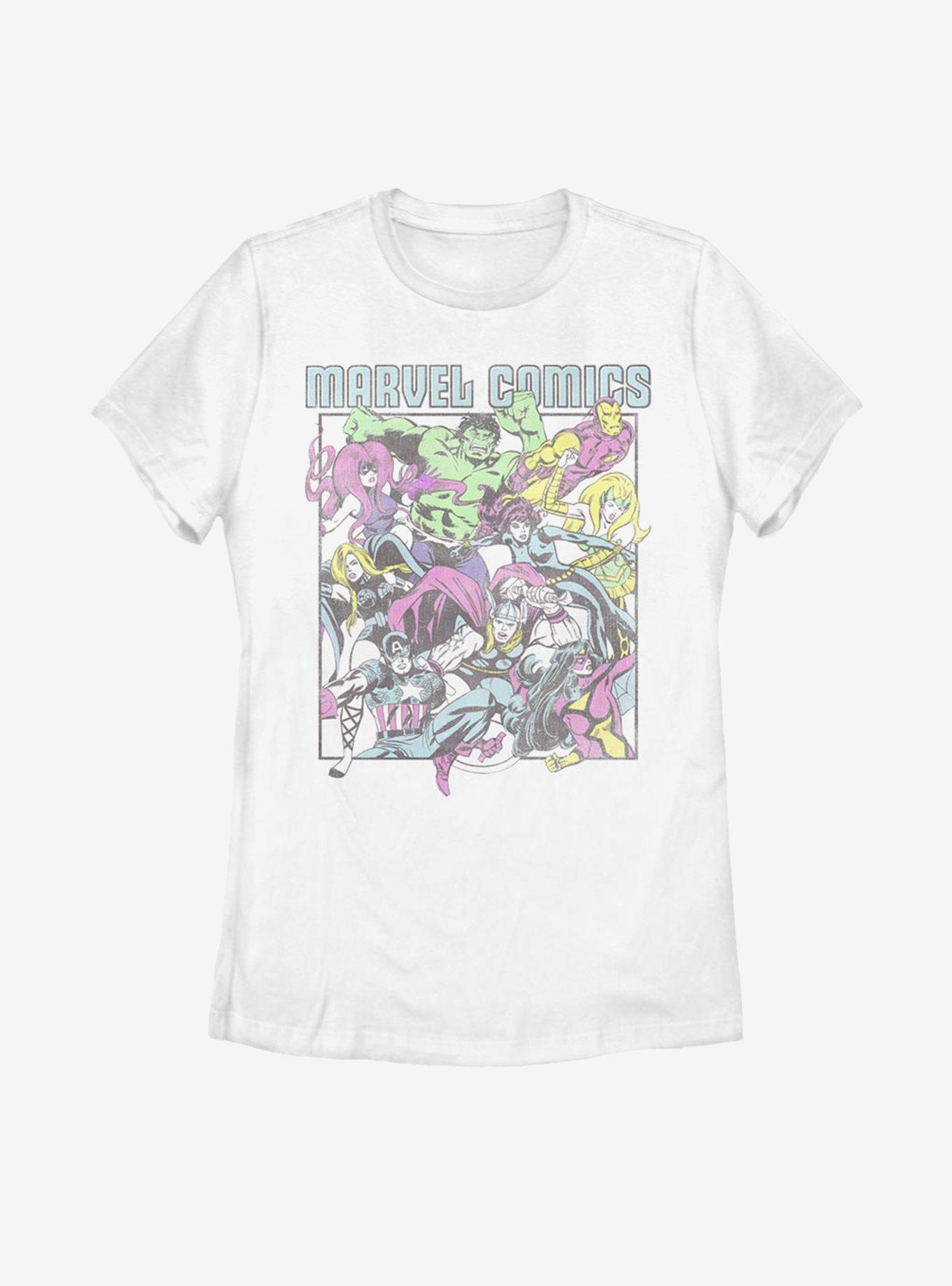 Marvel Avengers Ready To Protect Womens T-Shirt, WHITE, hi-res