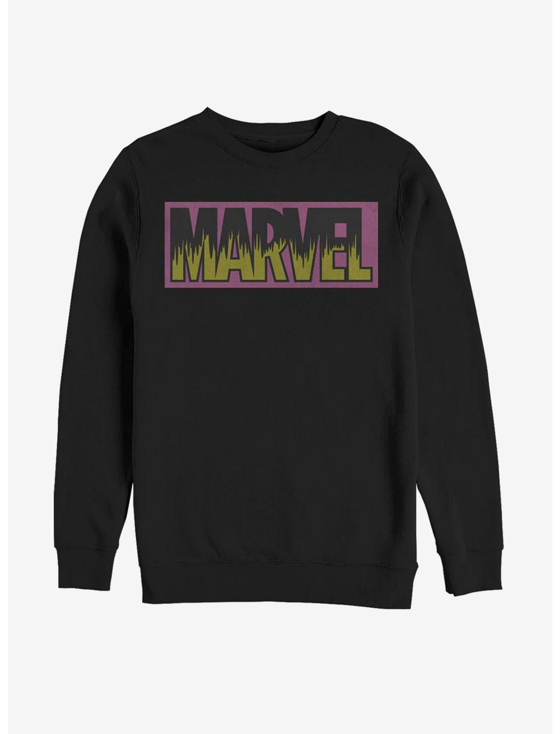 Marvel Flame Logo Sweatshirt, BLACK, hi-res