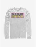 Marvel Flame Logo Long-Sleeve T-Shirt, WHITE, hi-res