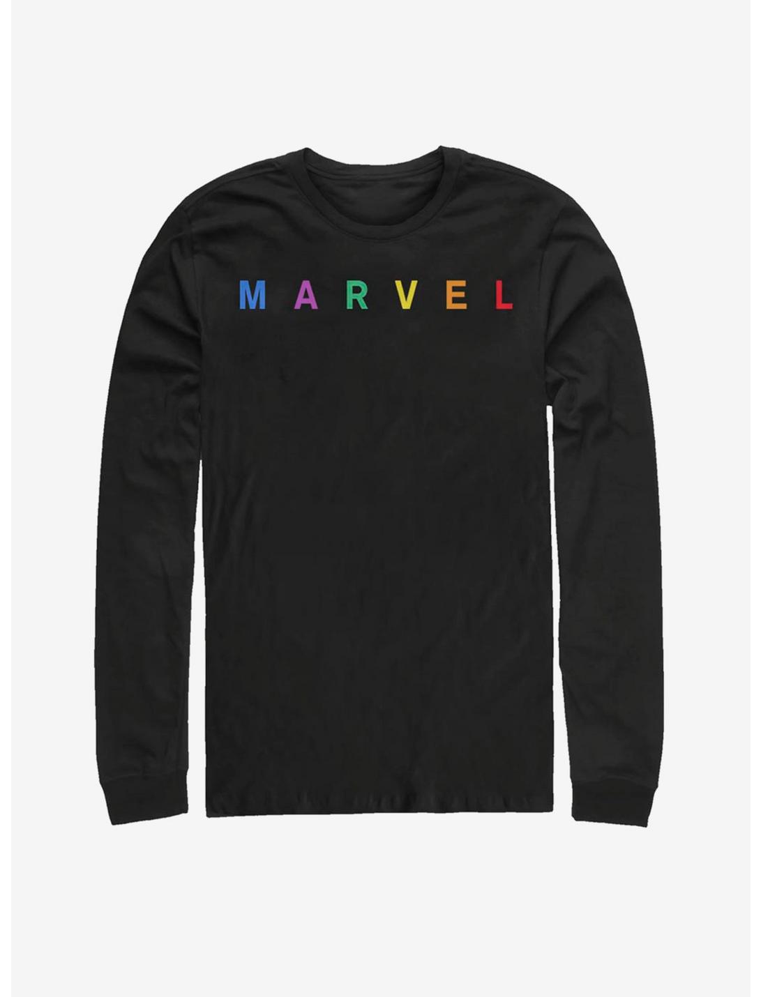 Marvel Bold Color Logo Long-Sleeve T-Shirt, BLACK, hi-res