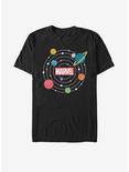 Marvel Solar System Logo T-Shirt, BLACK, hi-res