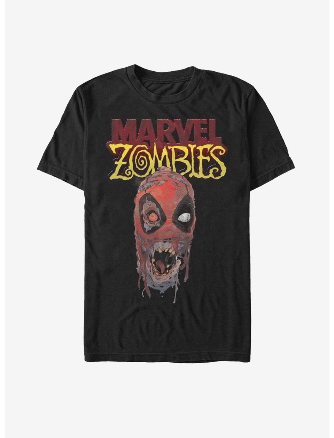 Marvel Zombies Head Of Deadpool T-Shirt, BLACK, hi-res