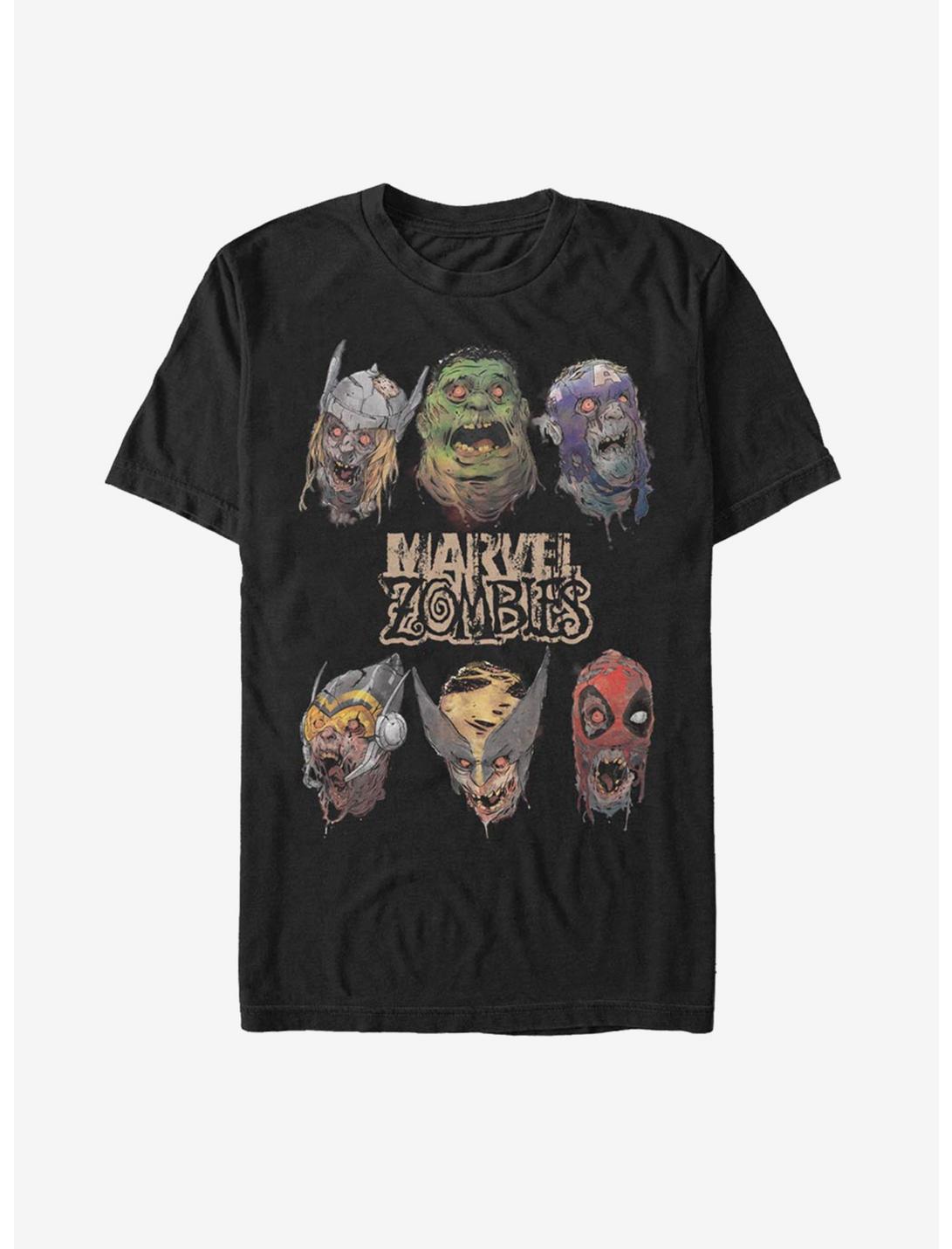 Marvel Zombies Heads Of Undead T-Shirt, BLACK, hi-res
