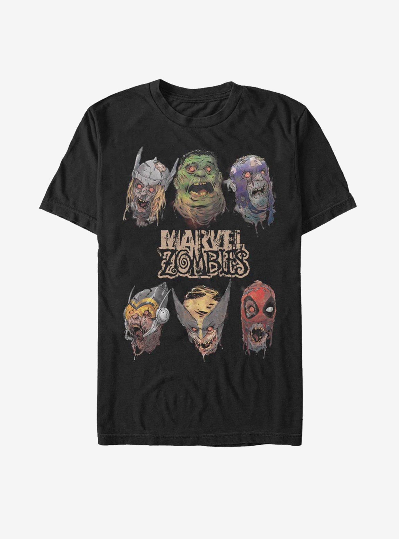 Marvel Zombies Heads Of Undead T-Shirt, BLACK, hi-res