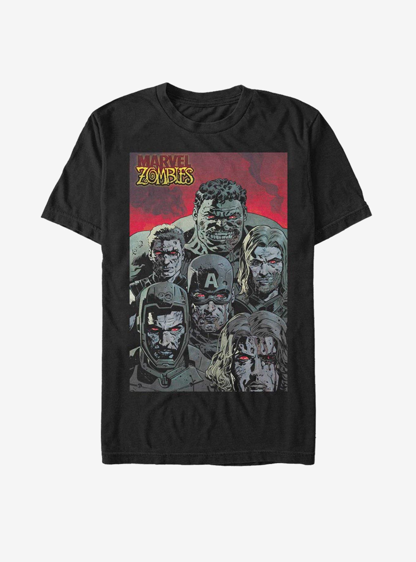 Marvel Zombies Zombie Groupshot T-Shirt - BLACK | BoxLunch