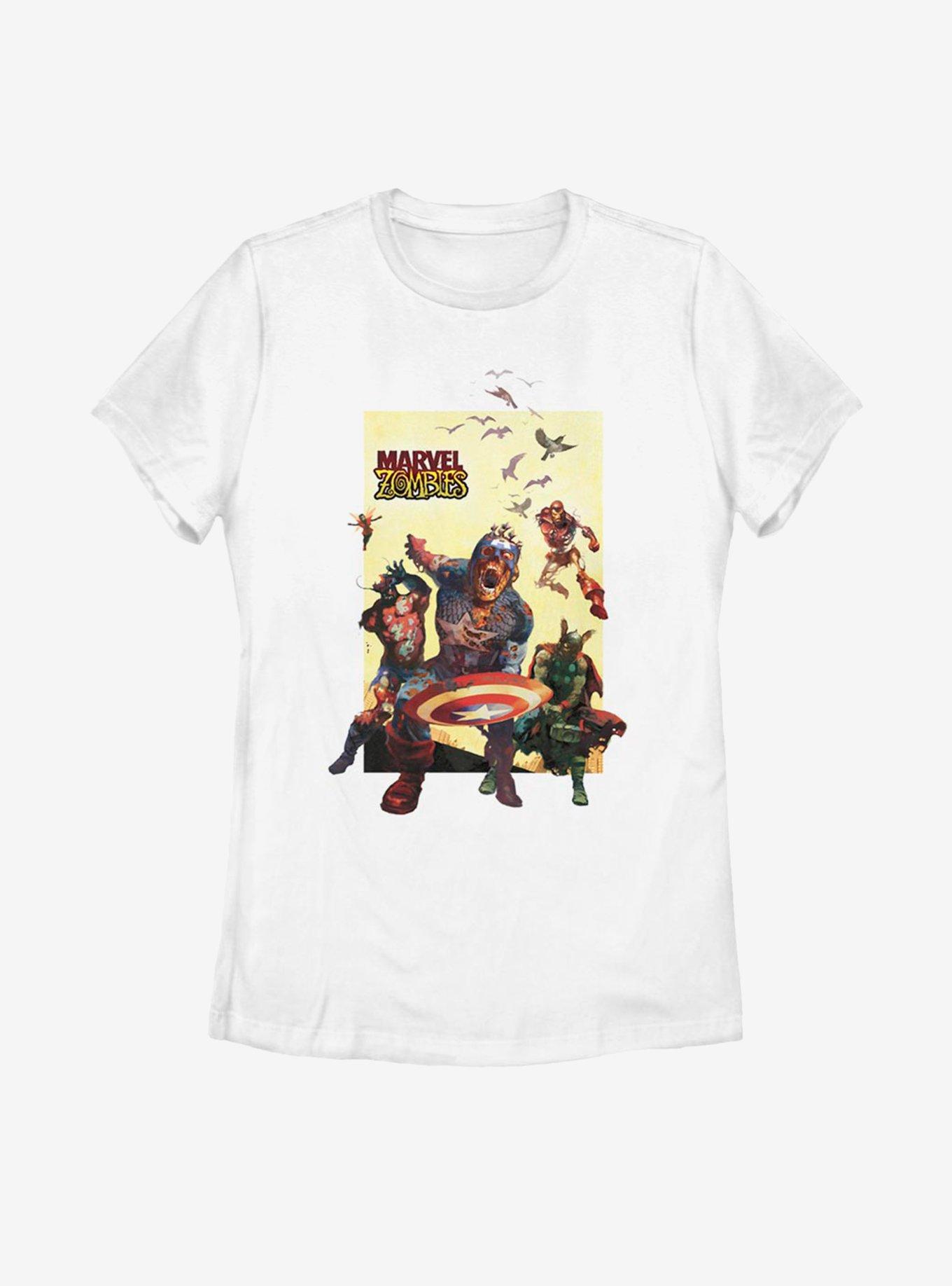 Marvel Zombies Action Panel Womens T-Shirt, WHITE, hi-res