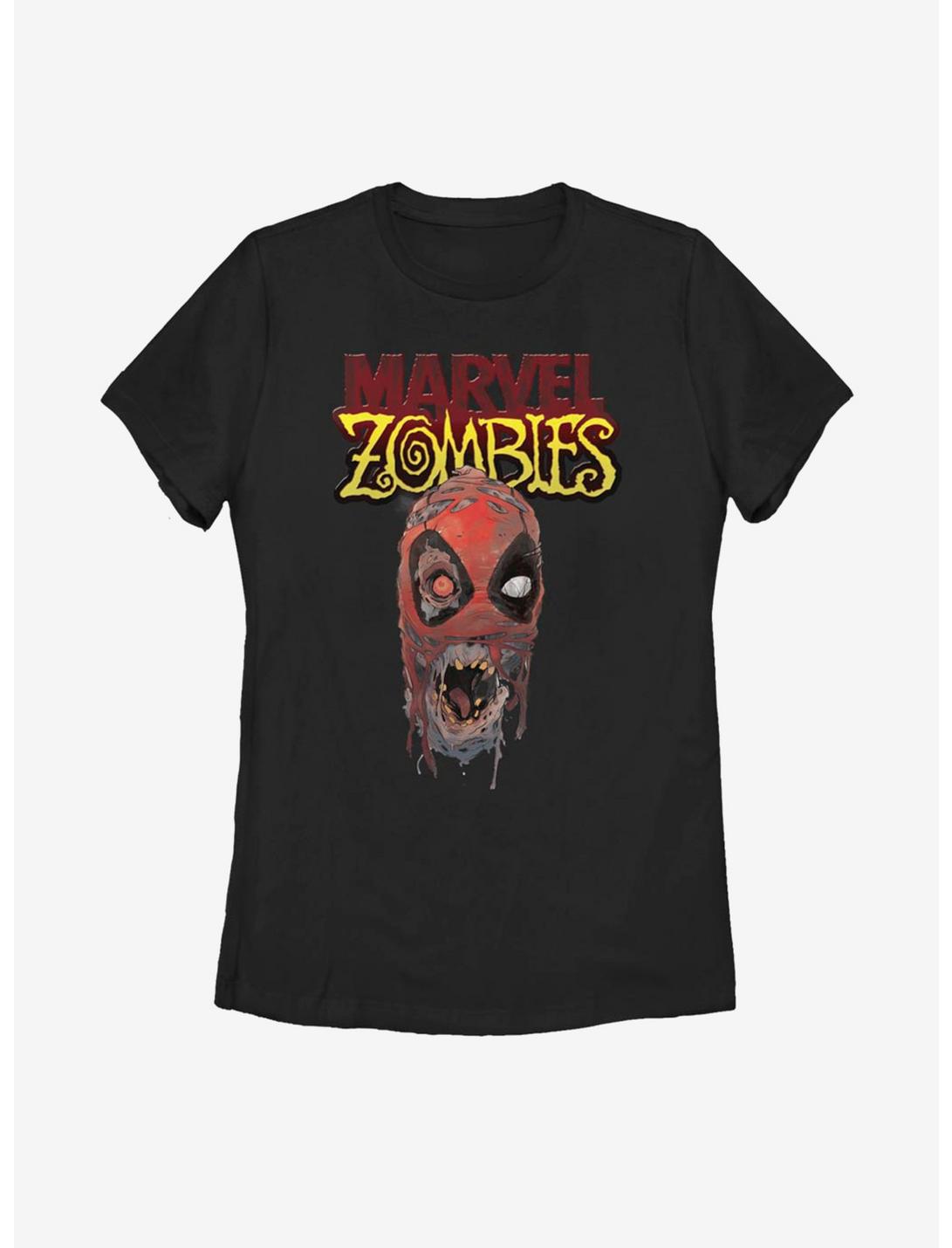 Marvel Zombies Head Of Deadpool Womens T-Shirt, BLACK, hi-res