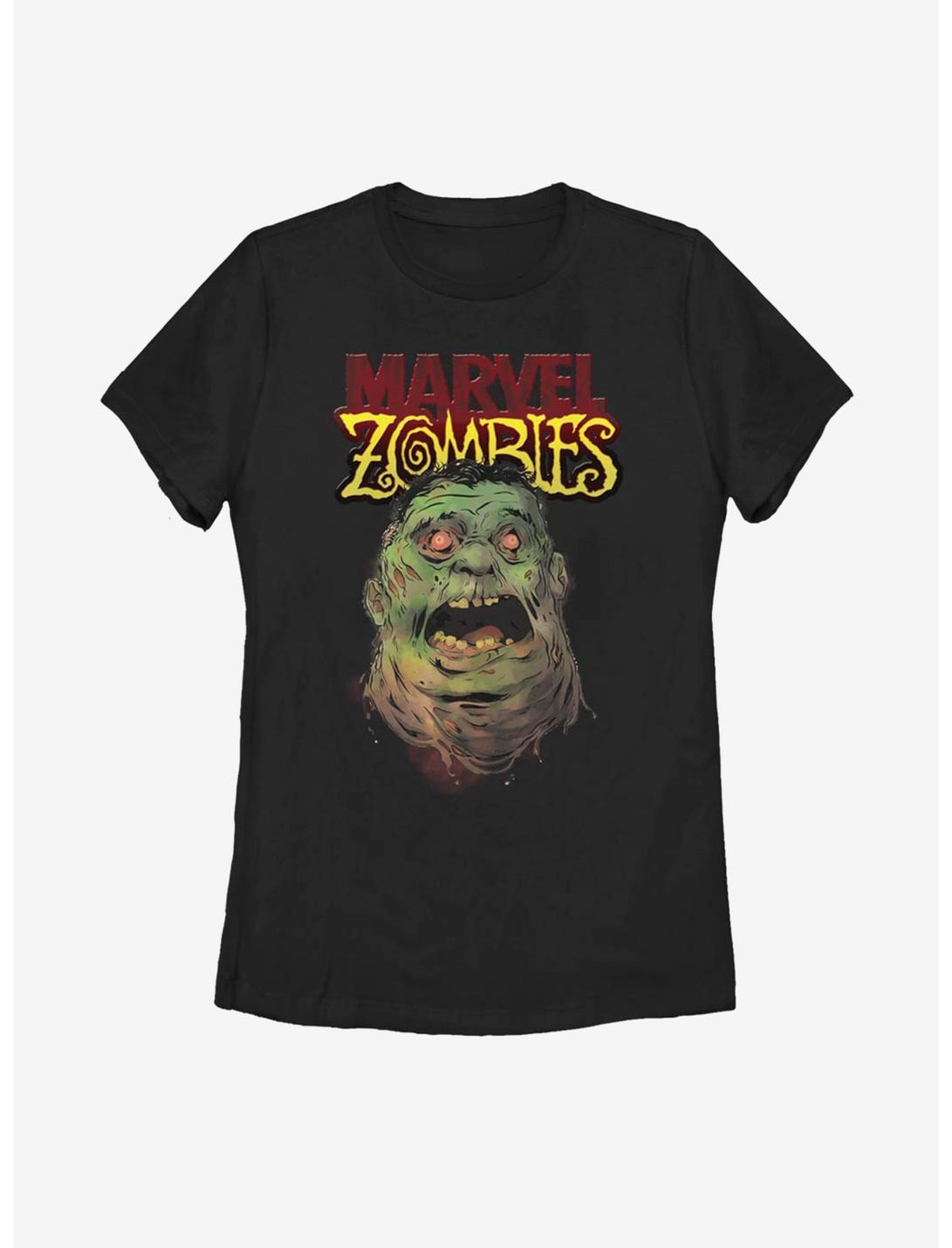 Marvel Zombies Head Of Hulk Womens T-Shirt, BLACK, hi-res