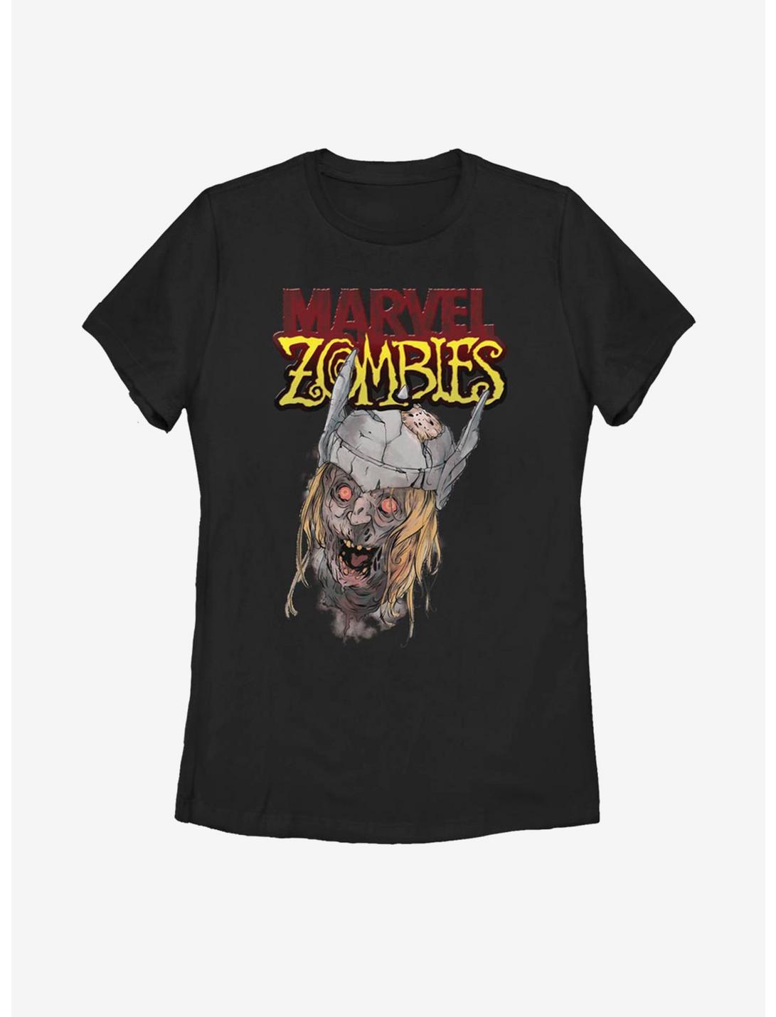 Marvel Zombies Head Of Thor Womens T-Shirt, BLACK, hi-res