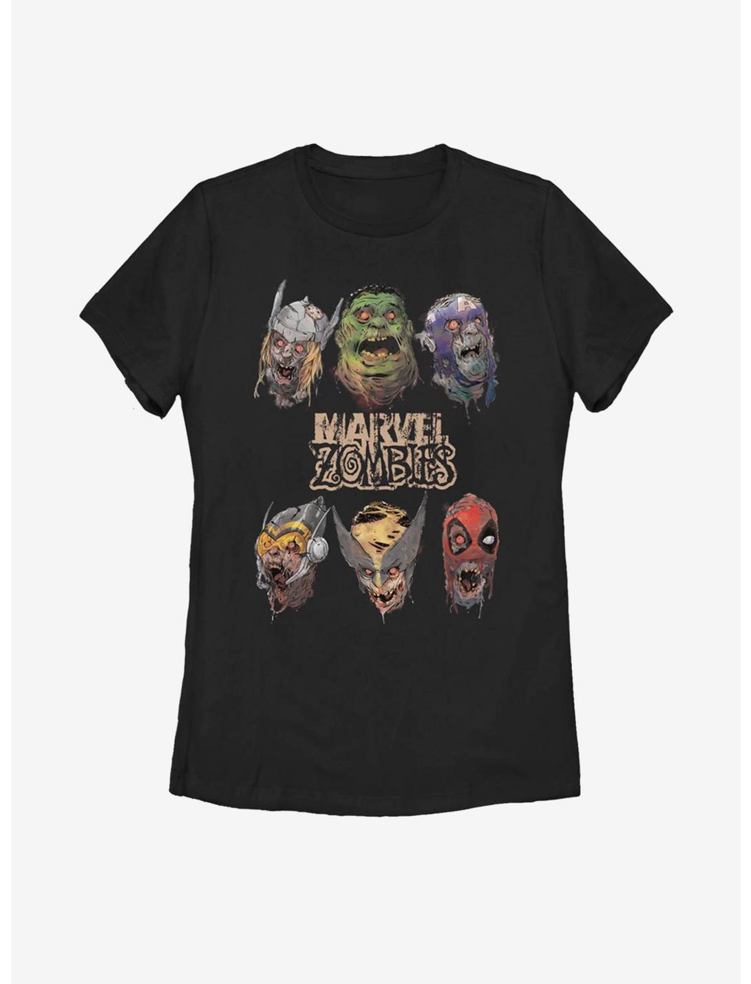 Marvel Zombies Heads Of Undead Womens T-Shirt, BLACK, hi-res
