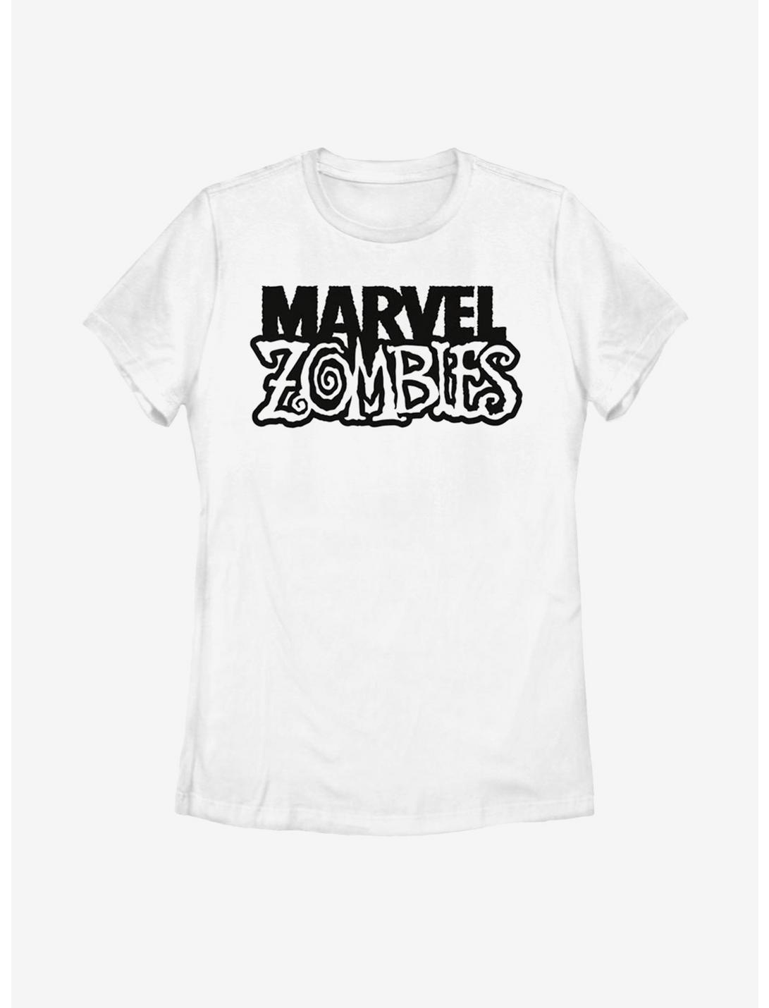 Marvel Zombies Zombies Of Marvel Logo Womens T-Shirt, WHITE, hi-res