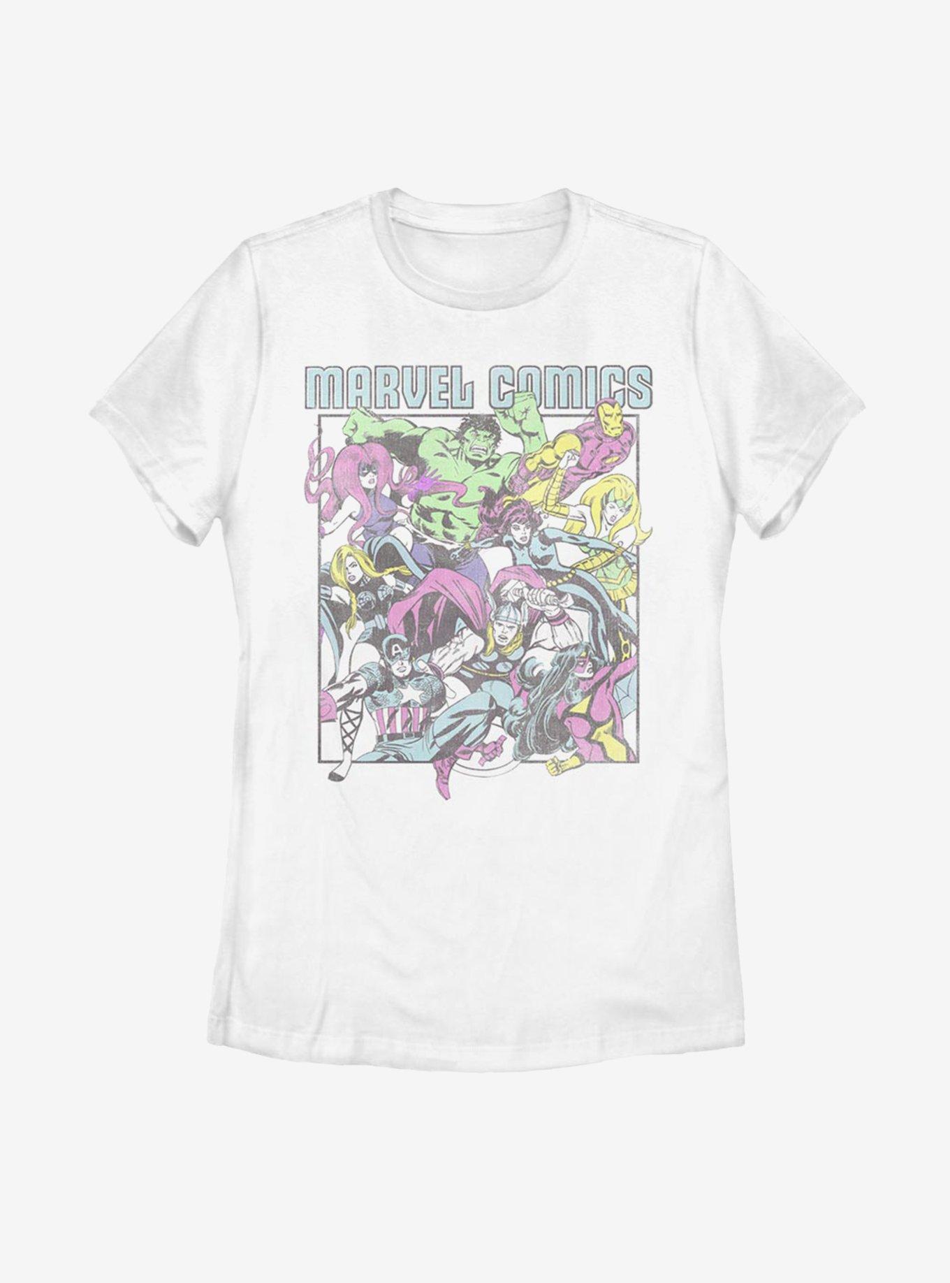 Marvel Avengers Ready To Protect Womens T-Shirt, WHITE, hi-res