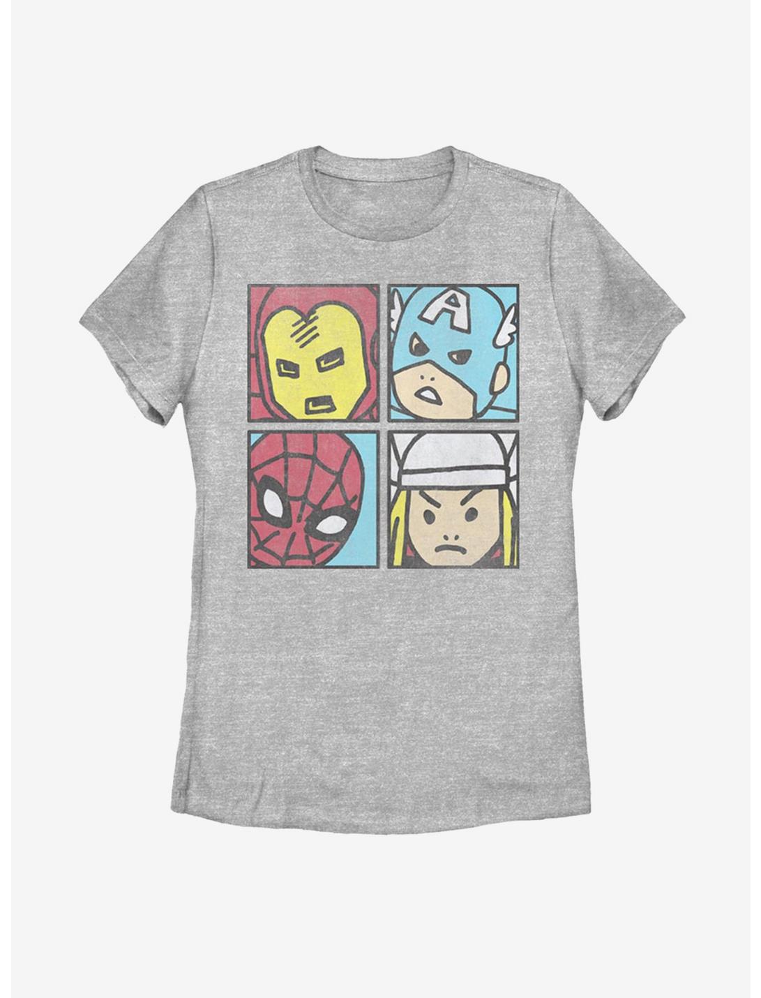Marvel Avengers Pop Squares Womens T-Shirt, ATH HTR, hi-res