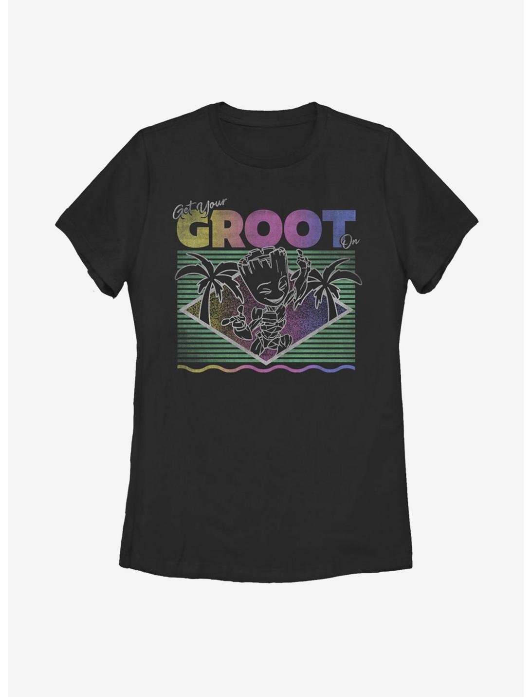 Marvel Guardians Of The Galaxy Get Your Groot On Womens T-Shirt, BLACK, hi-res