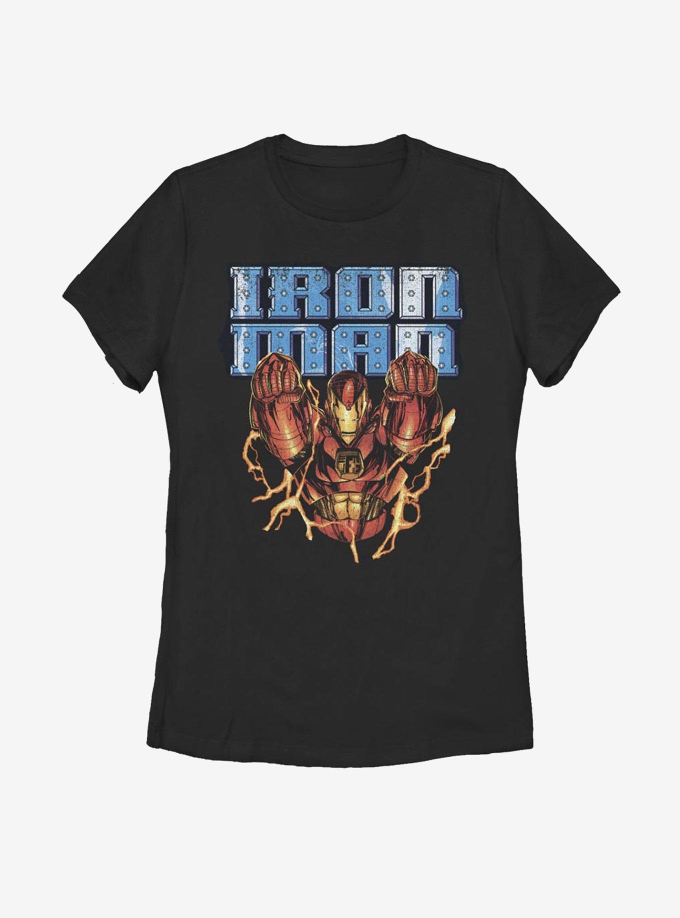 Marvel Iron Man Steel Power Womens T-Shirt, BLACK, hi-res