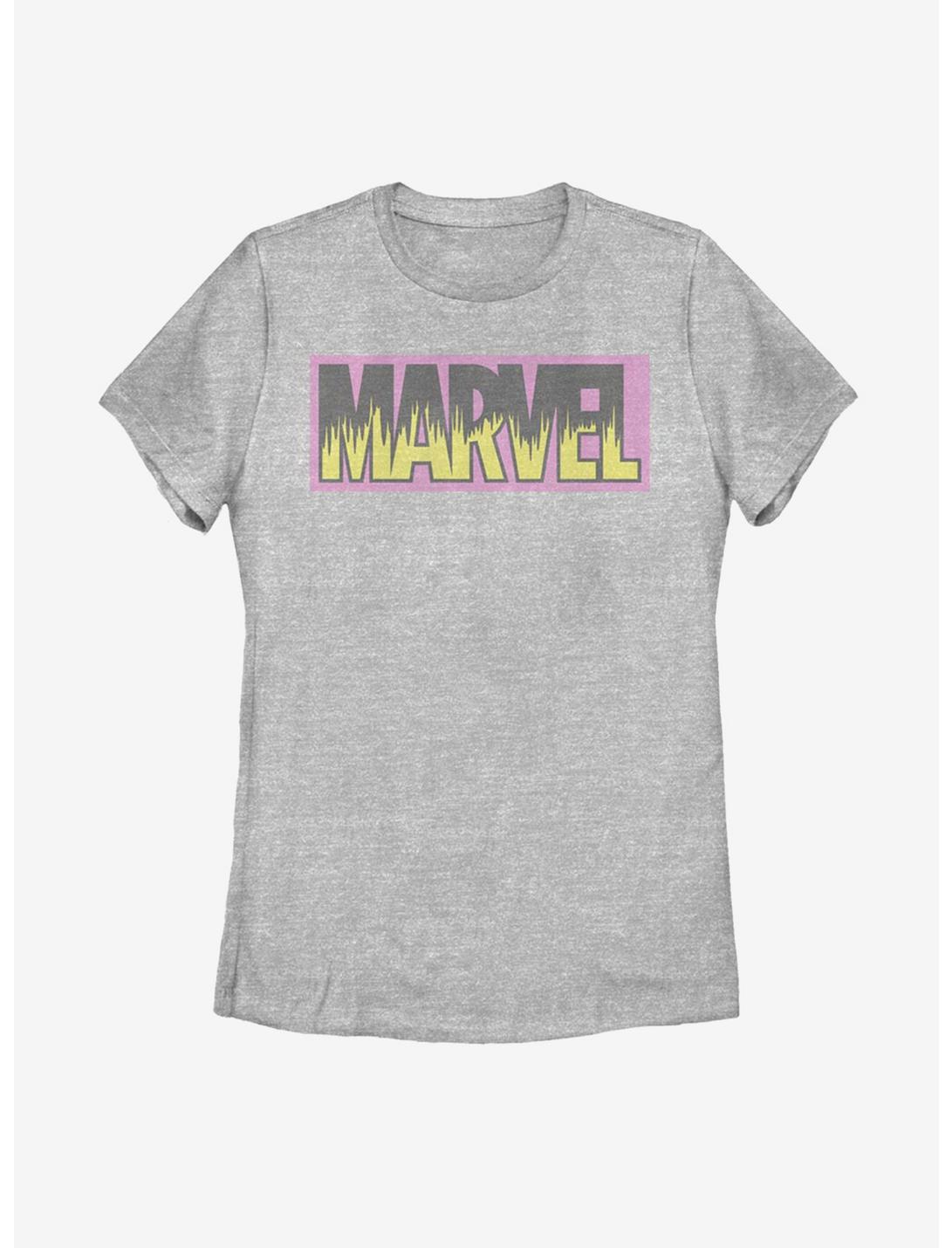 Marvel Flame Logo Womens T-Shirt, ATH HTR, hi-res