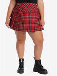 Tripp Red Plaid Skirt Plus Size, BLACK, hi-res