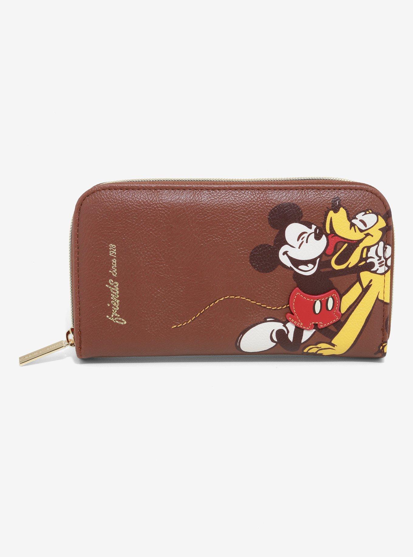 Dani By Danielle Nicole Disney Mickey Mouse & Pluto Zipper Wallet, , hi-res