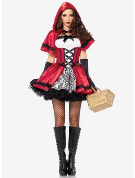 Gothic Red Riding Hood Peasant Dress, , hi-res