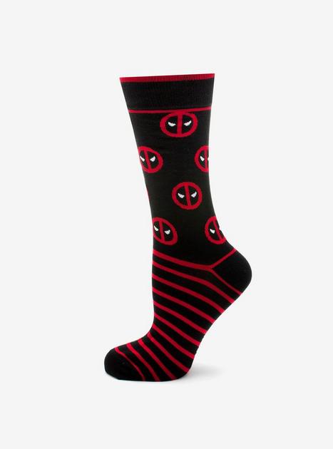 Marvel Deadpool Stripe Black Socks | Hot Topic