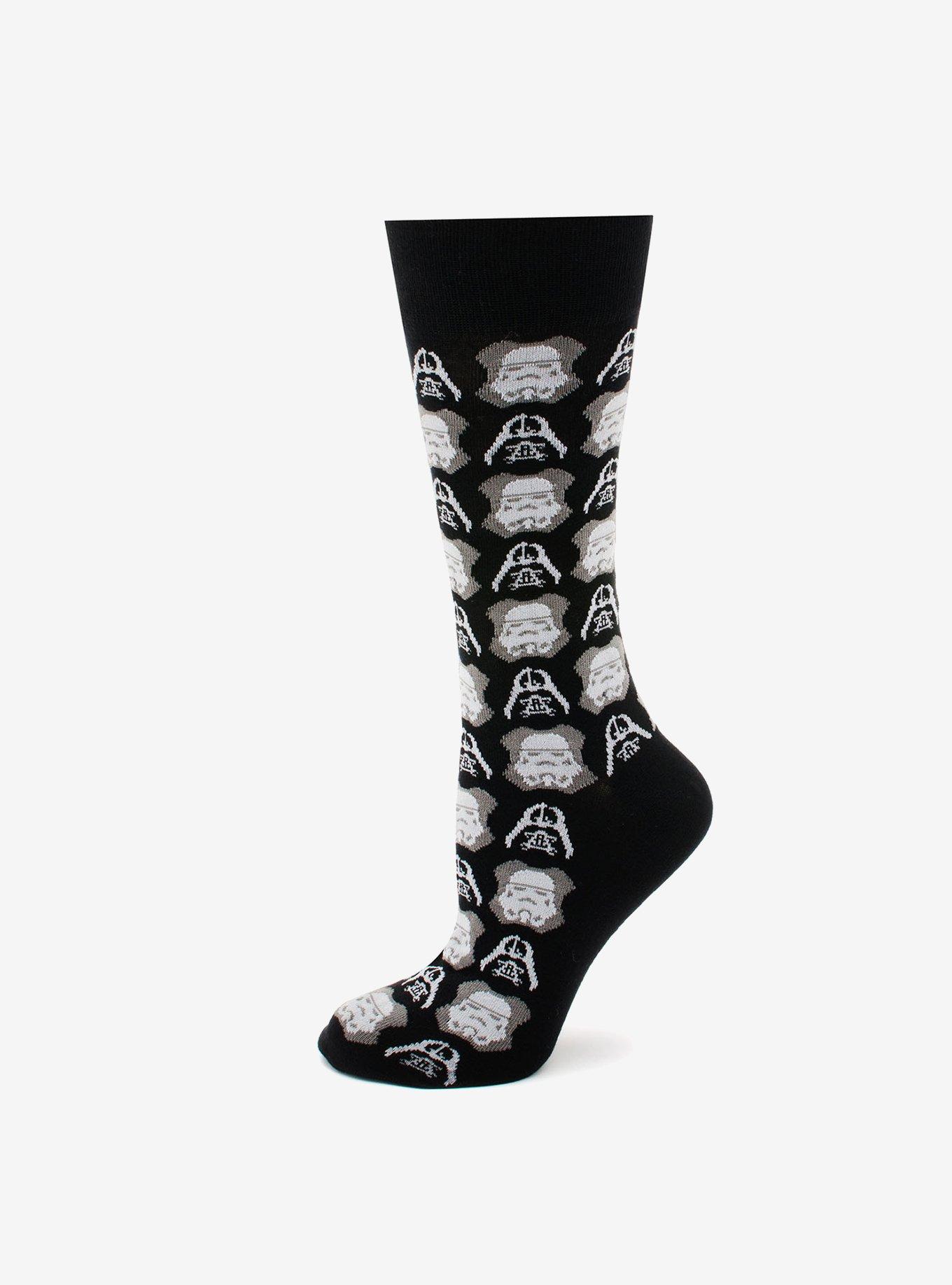 Star Wars Darth Vader and Stormtrooper Black Socks, , hi-res