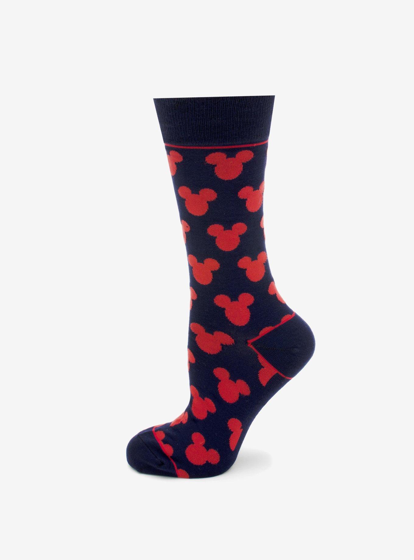 Disney Mickey Mouse Silhouette Blue Socks, , hi-res