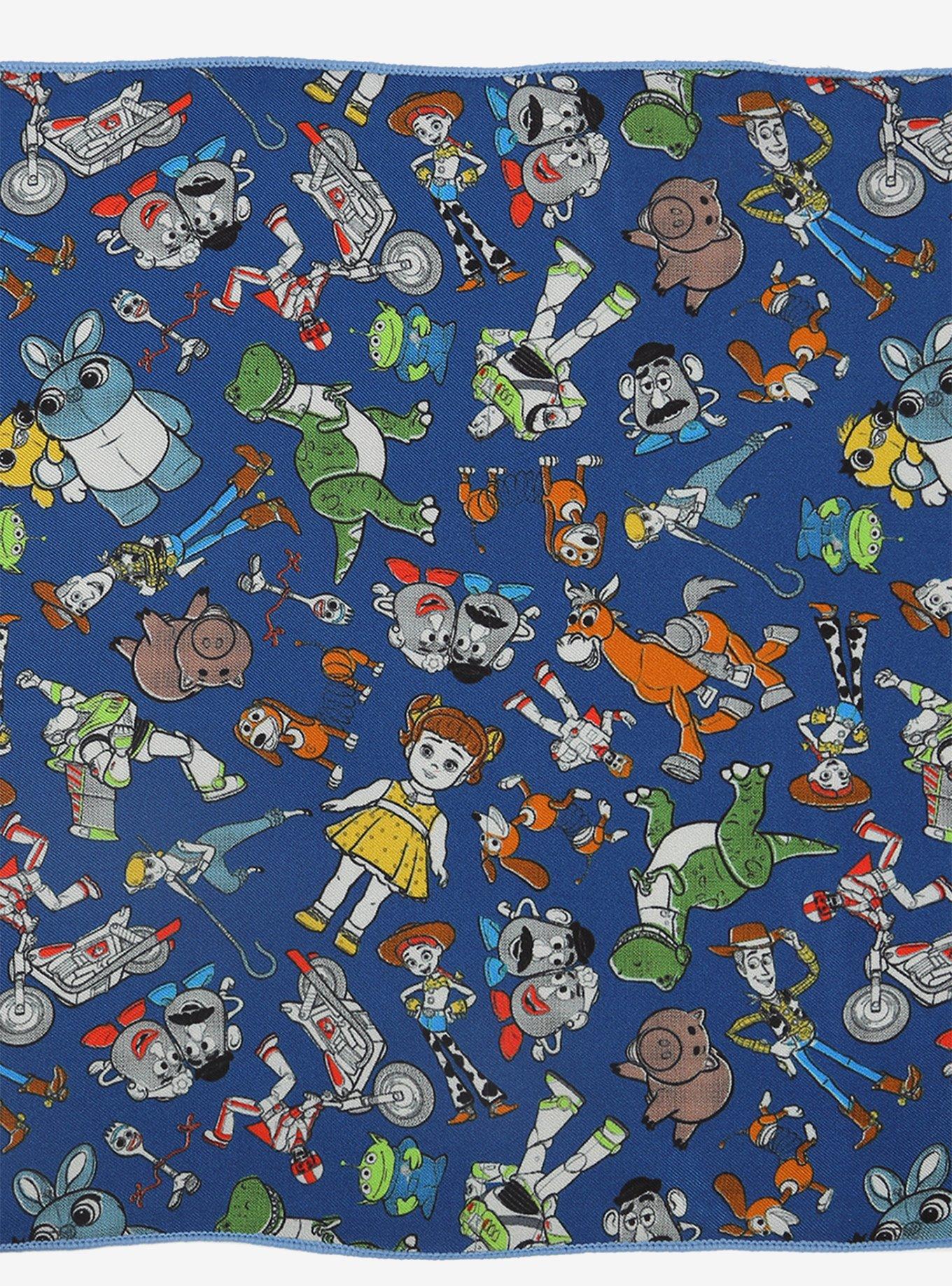 Disney Pixar Toy Story 4 Characters Blue Boy's Pocket Square, , hi-res