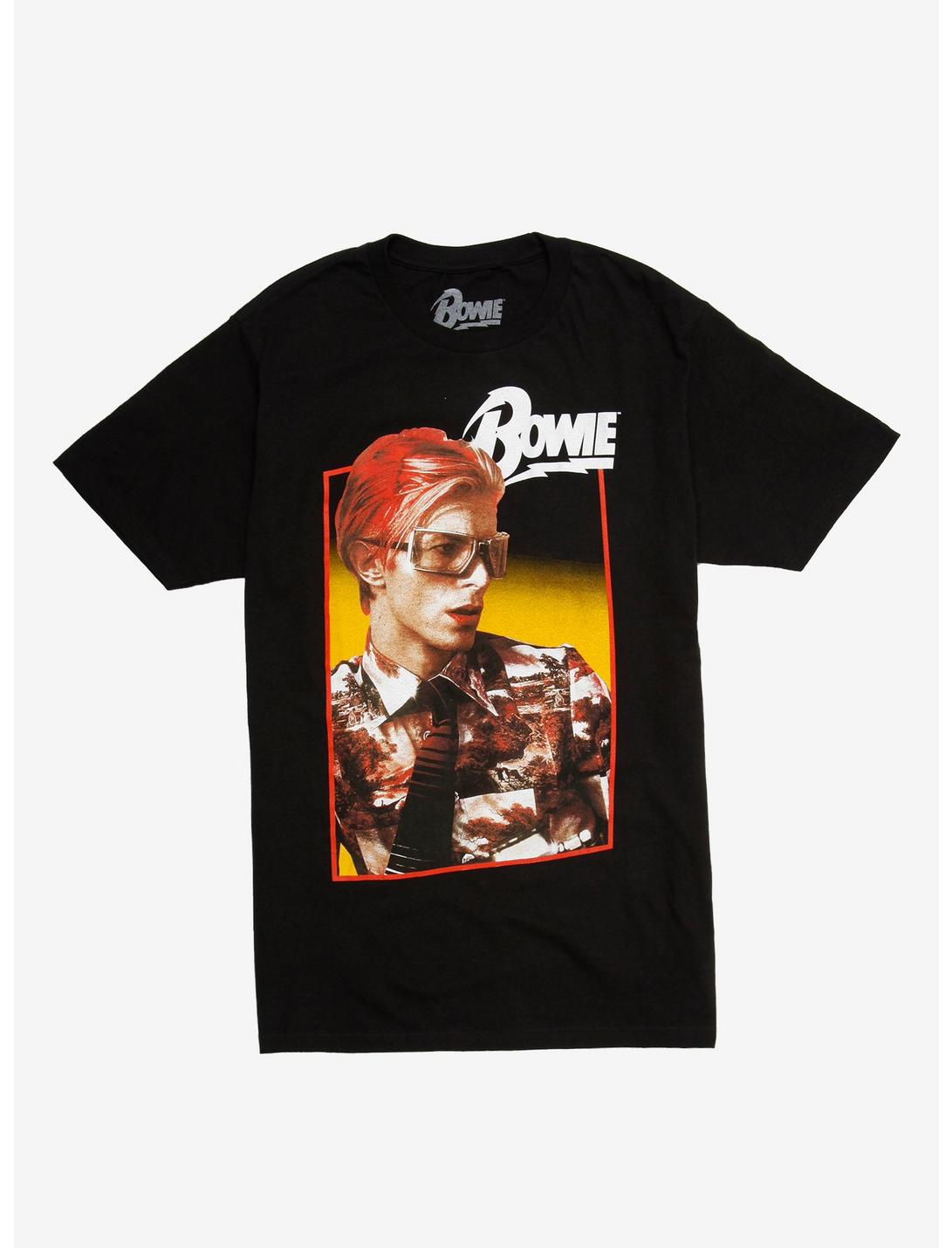 David Bowie 70s Style Portrait T-Shirt, BLACK, hi-res