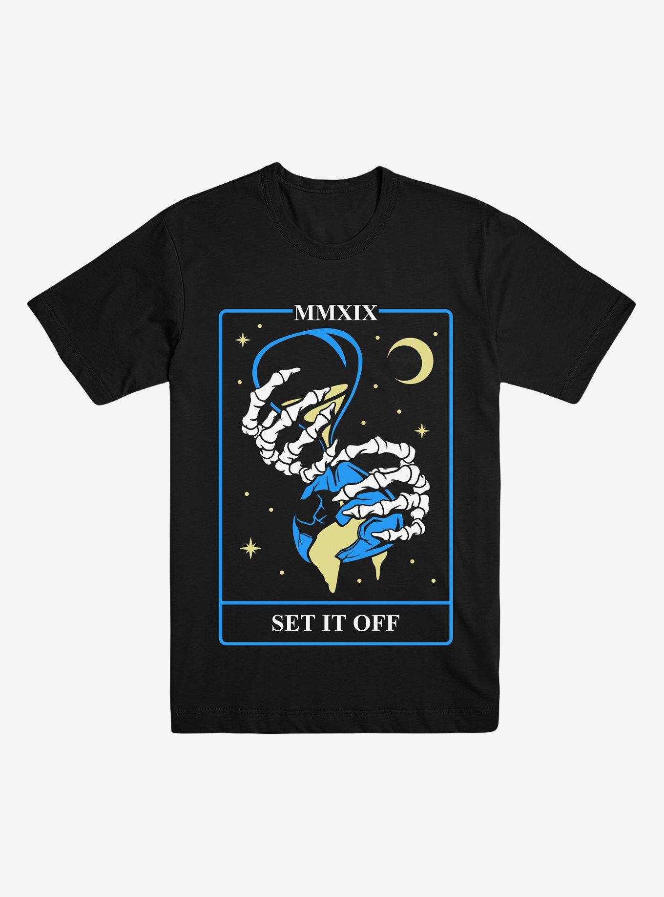 Set It Off Tarot Hourglass T-Shirt Hot Topic Exclusive, BLACK, hi-res