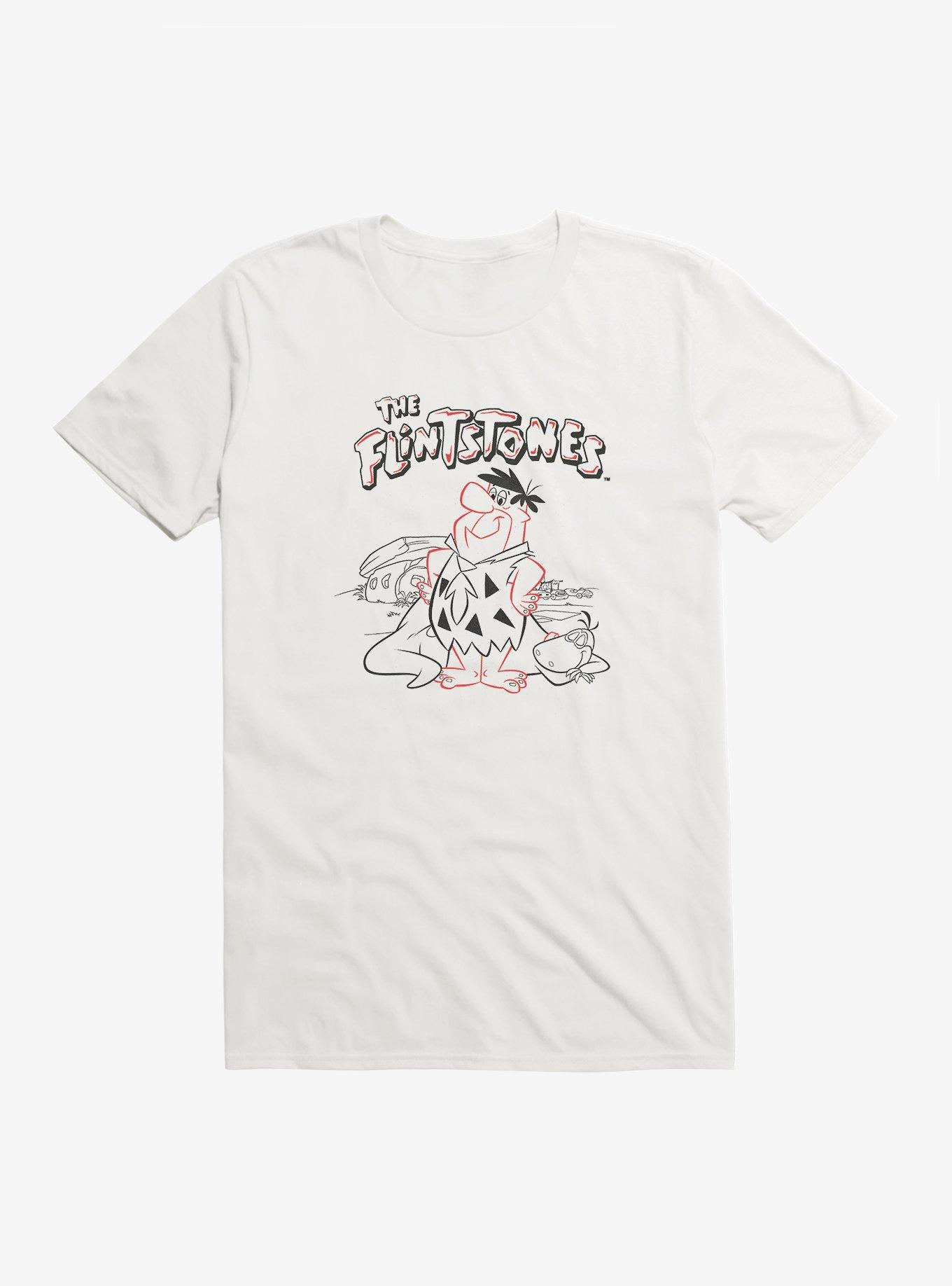 The Flintstones Fred And Dino Trace T-Shirt | Hot Topic