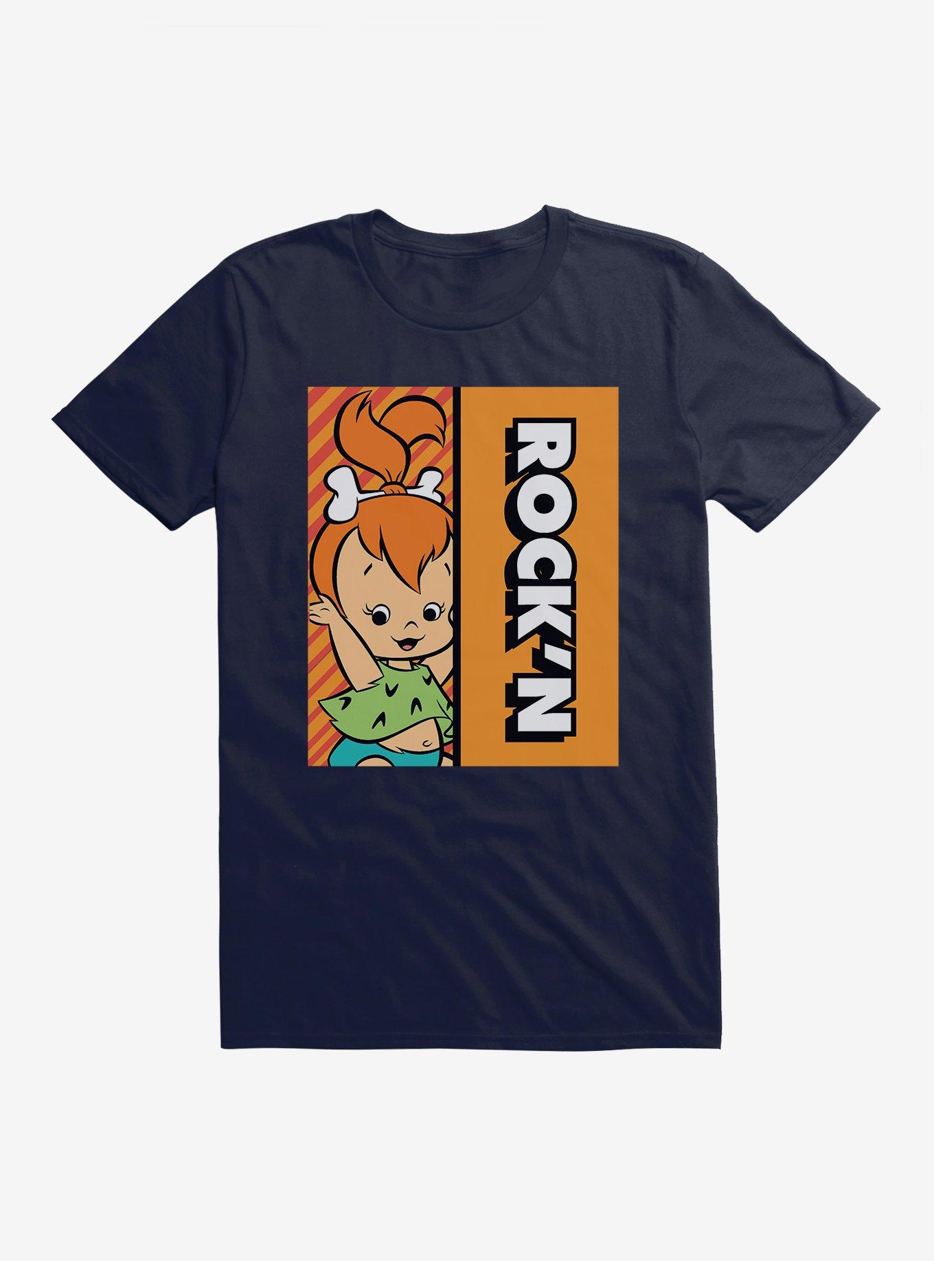 The Flintstones Rock'n Pebbles T-Shirt, NAVY, hi-res