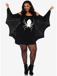 Jersey Spiderweb Dress Plus Size, BLACK, hi-res