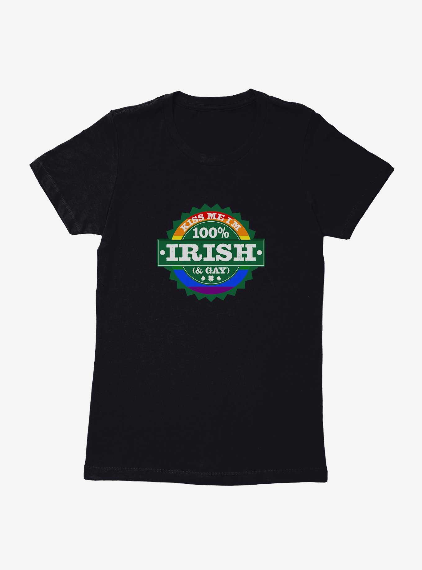 100% Irish And Gay! Womens T-Shirt, , hi-res