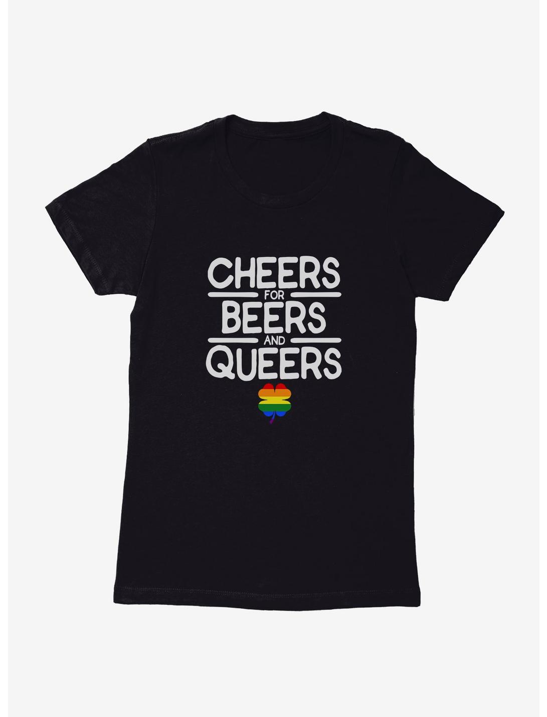 Cheers For Beers And Queers Womens T-Shirt, BLACK, hi-res