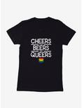 Cheers For Beers And Queers Womens T-Shirt, BLACK, hi-res