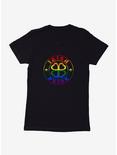 Rainbow Shamrock Pride Womens T-Shirt, BLACK, hi-res