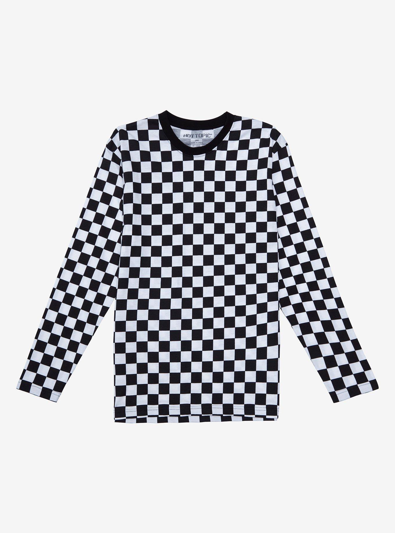 Long sleeve cheap checkerboard shirt