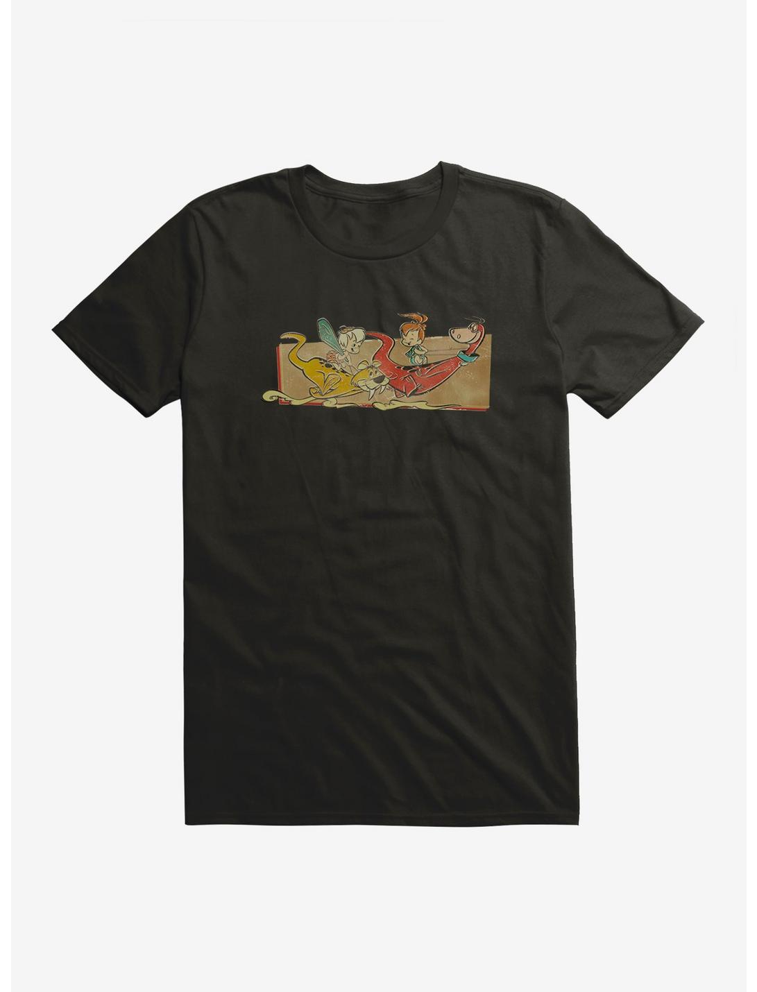 The Flintstones Bamm-Bamm And Pebble's Race T-Shirt, BLACK, hi-res