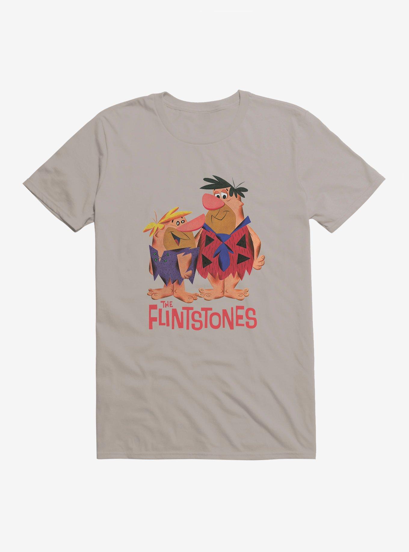 The Flintstones Barney And Fred T-Shirt, LIGHT GREY, hi-res