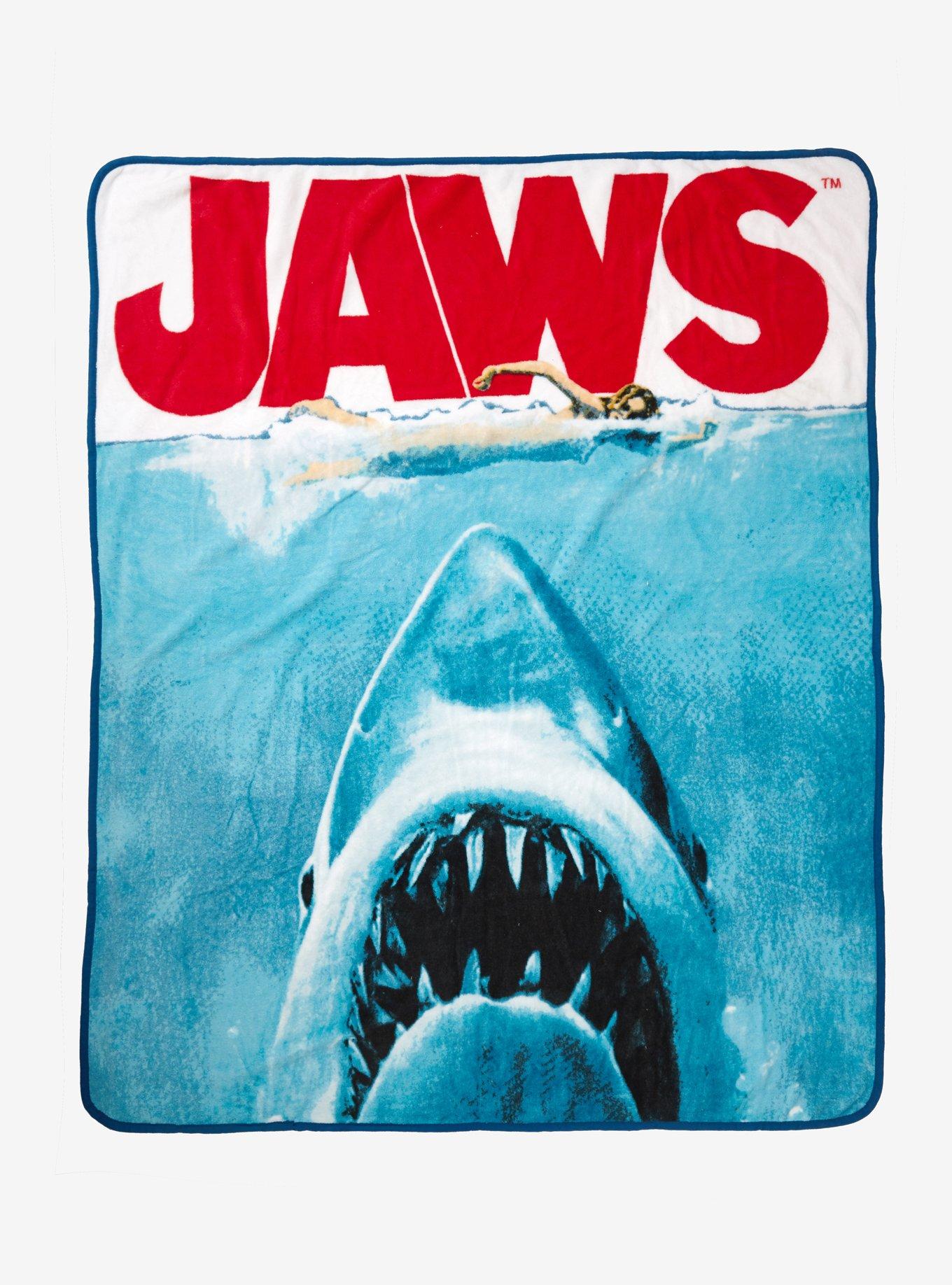 Jaws Poster Throw Blanket, , hi-res