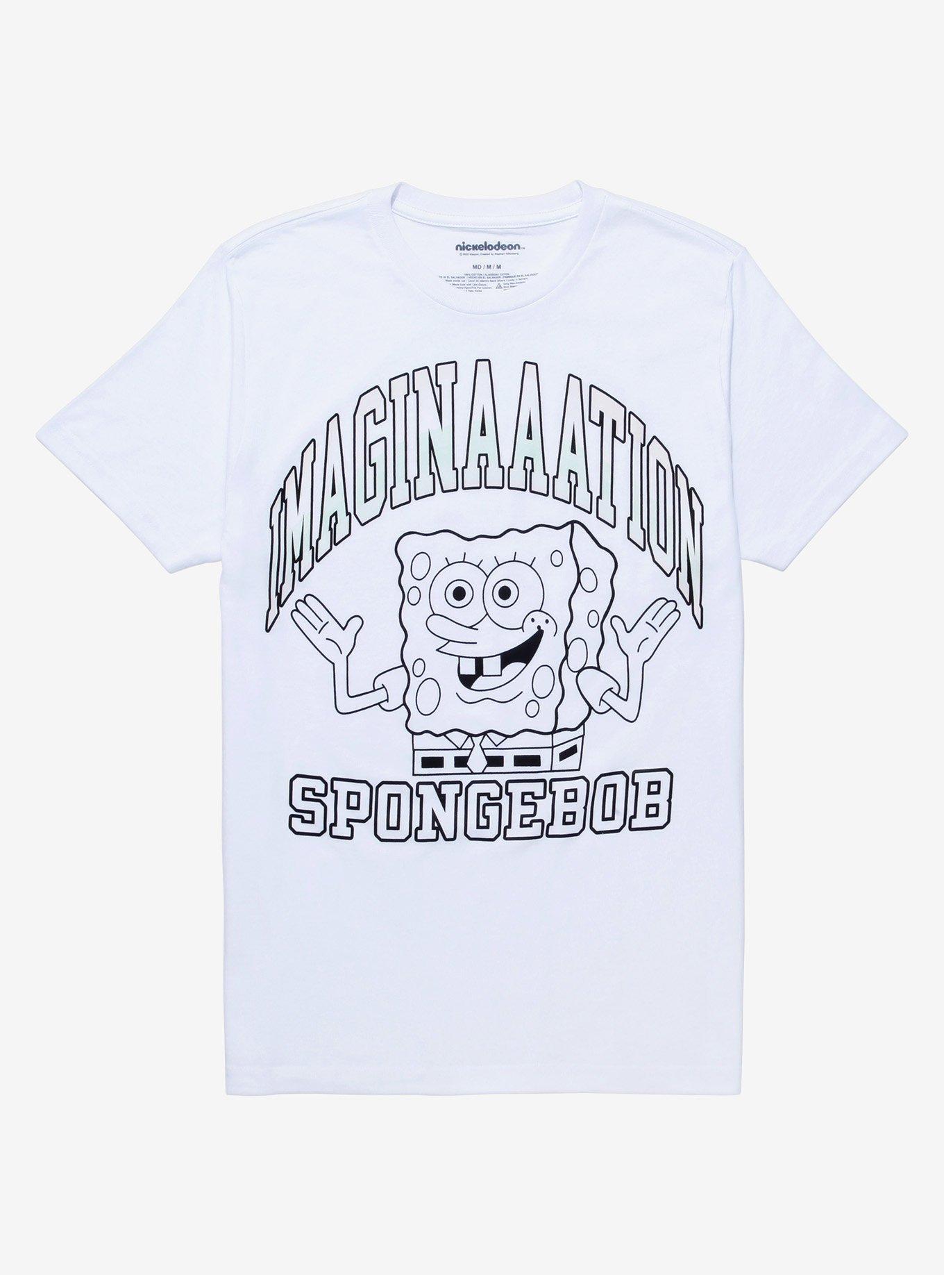 SpongeBob SquarePants Imagination UV Color Changing T-Shirt - BoxLunch Exclusive, WHITE, hi-res