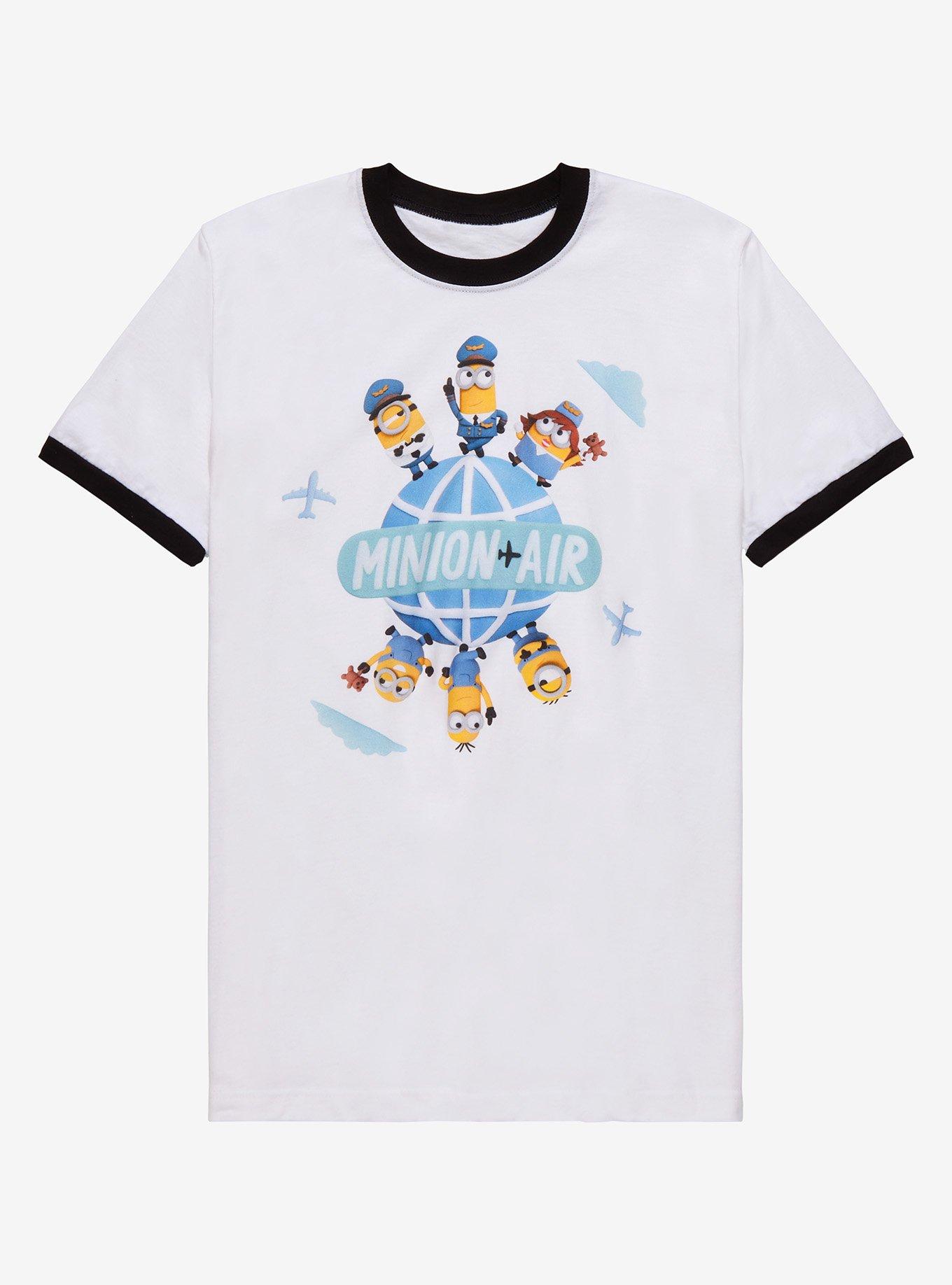 Minions Artist Series Yuka Morii Minion Air Ringer T-Shirt - BoxLunch Exclusive, WHITE, hi-res