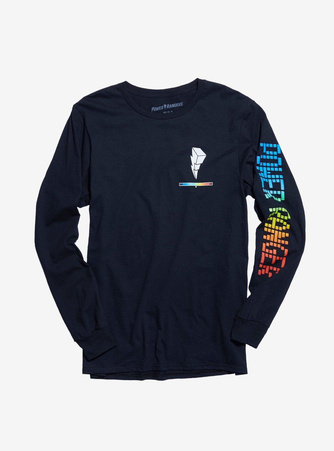 Power Rangers Helmet Long Sleeve T-Shirt, BLACK, hi-res