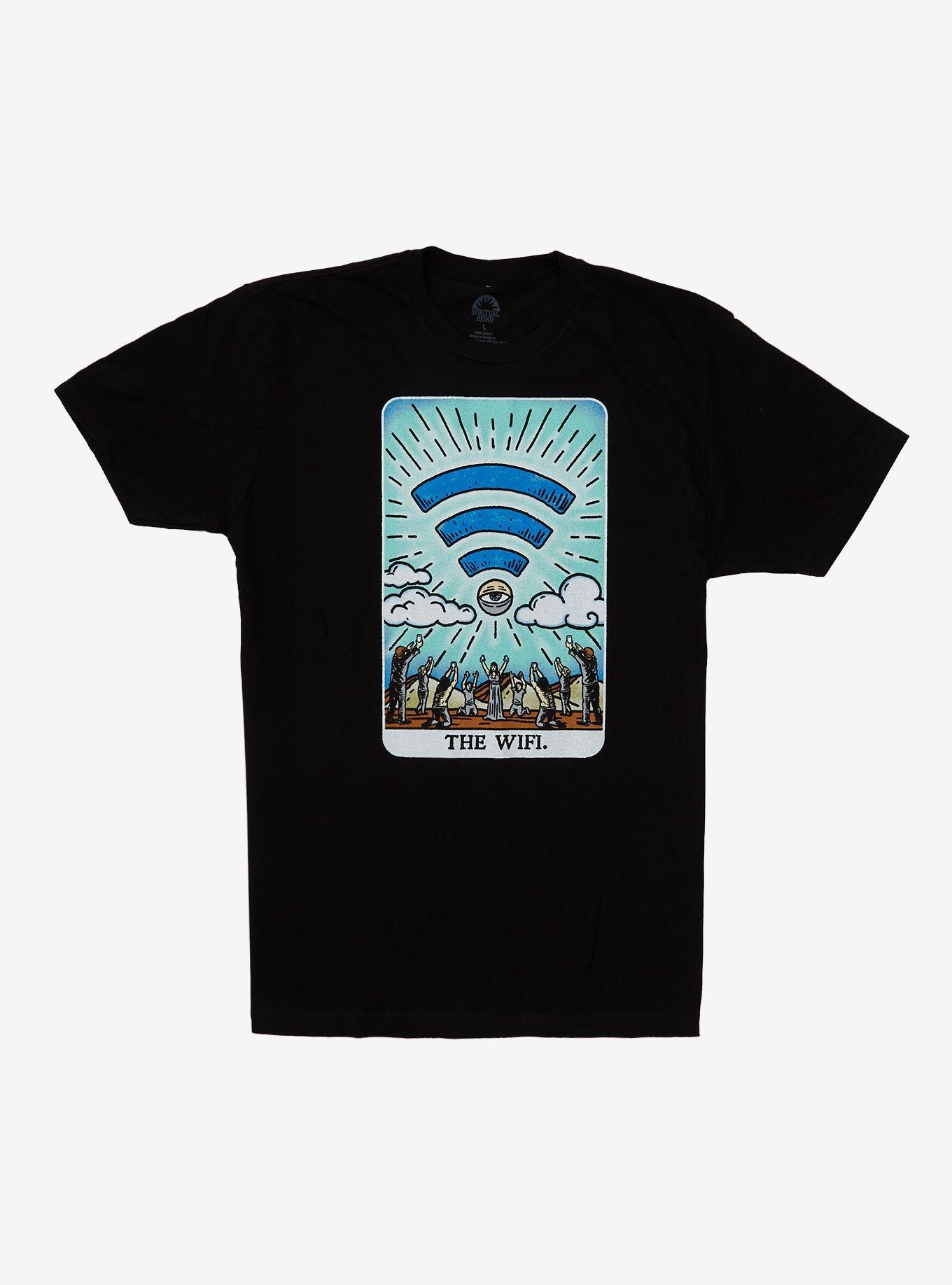 Tarot Card The Wifi T-Shirt - BoxLunch Exclusive, BLACK, hi-res