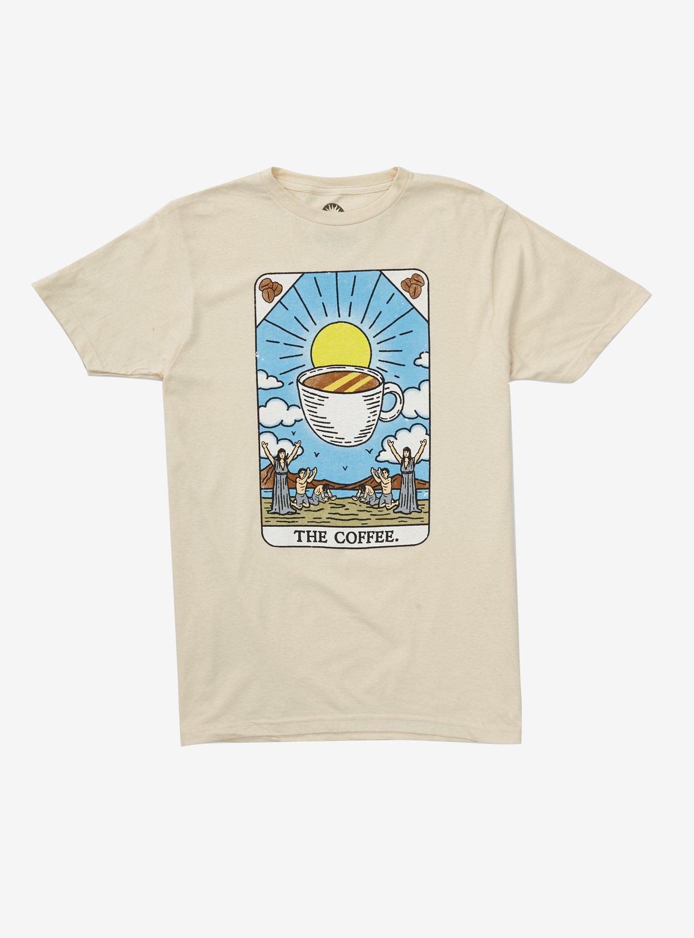 Tarot Card The Coffee T-Shirt - BoxLunch Exclusive, TAN/BEIGE, hi-res